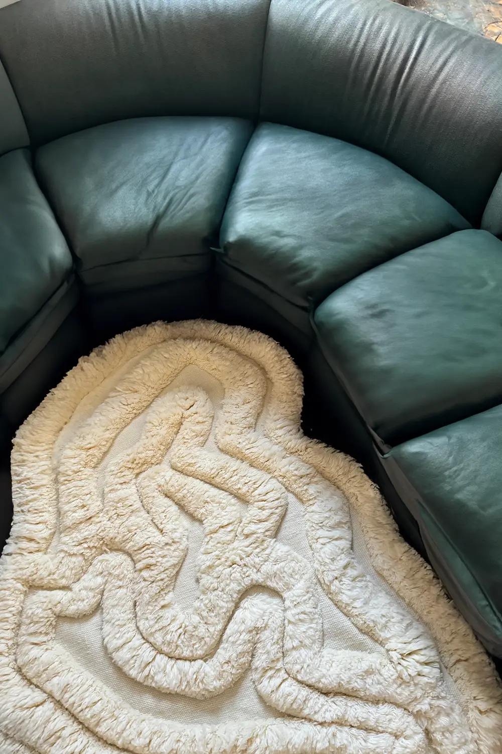 Rolling Tides Hand-Knotted Shag Wool Rug - Image 9