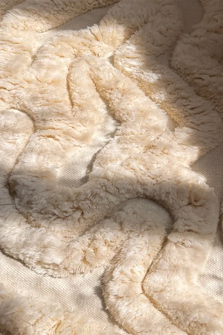 Rolling Tides Shag Wool Runner Rug - Image 3
