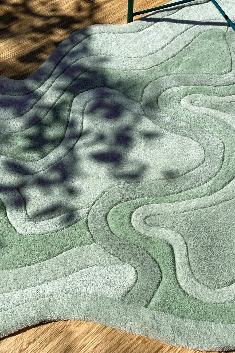 Rolling Tides Hand-Tufted Wool Rug - Image 10