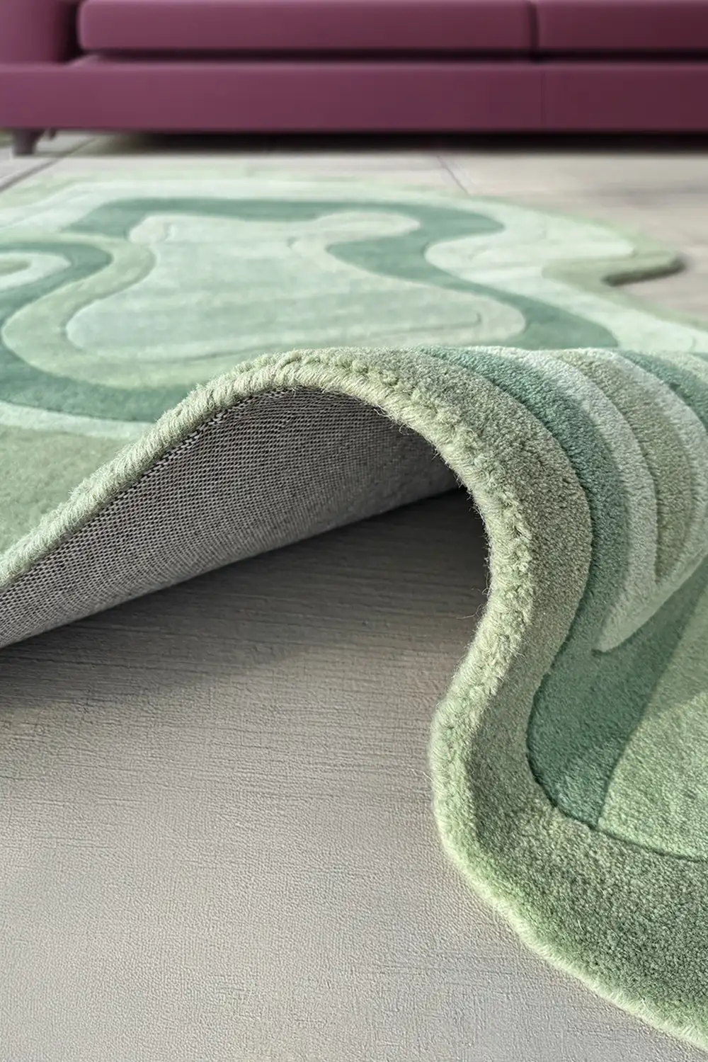 Rolling Tides Hand-Tufted Wool Rug - Image 7