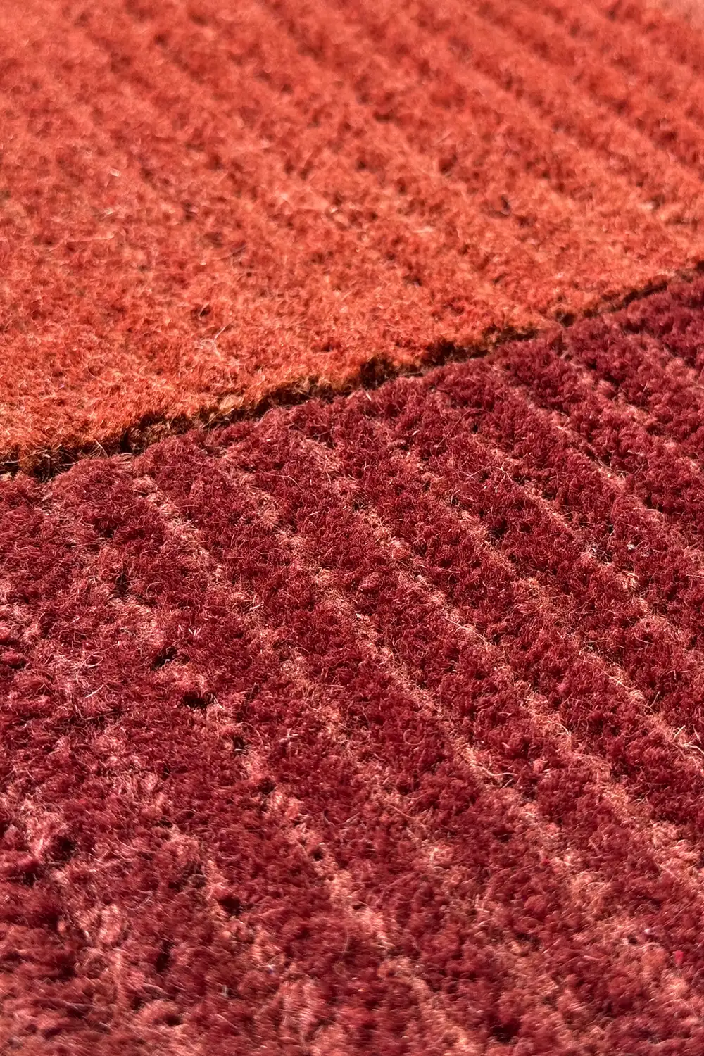 Terracotta Block Hand-Tufted Wool Runner Rug - Image 5