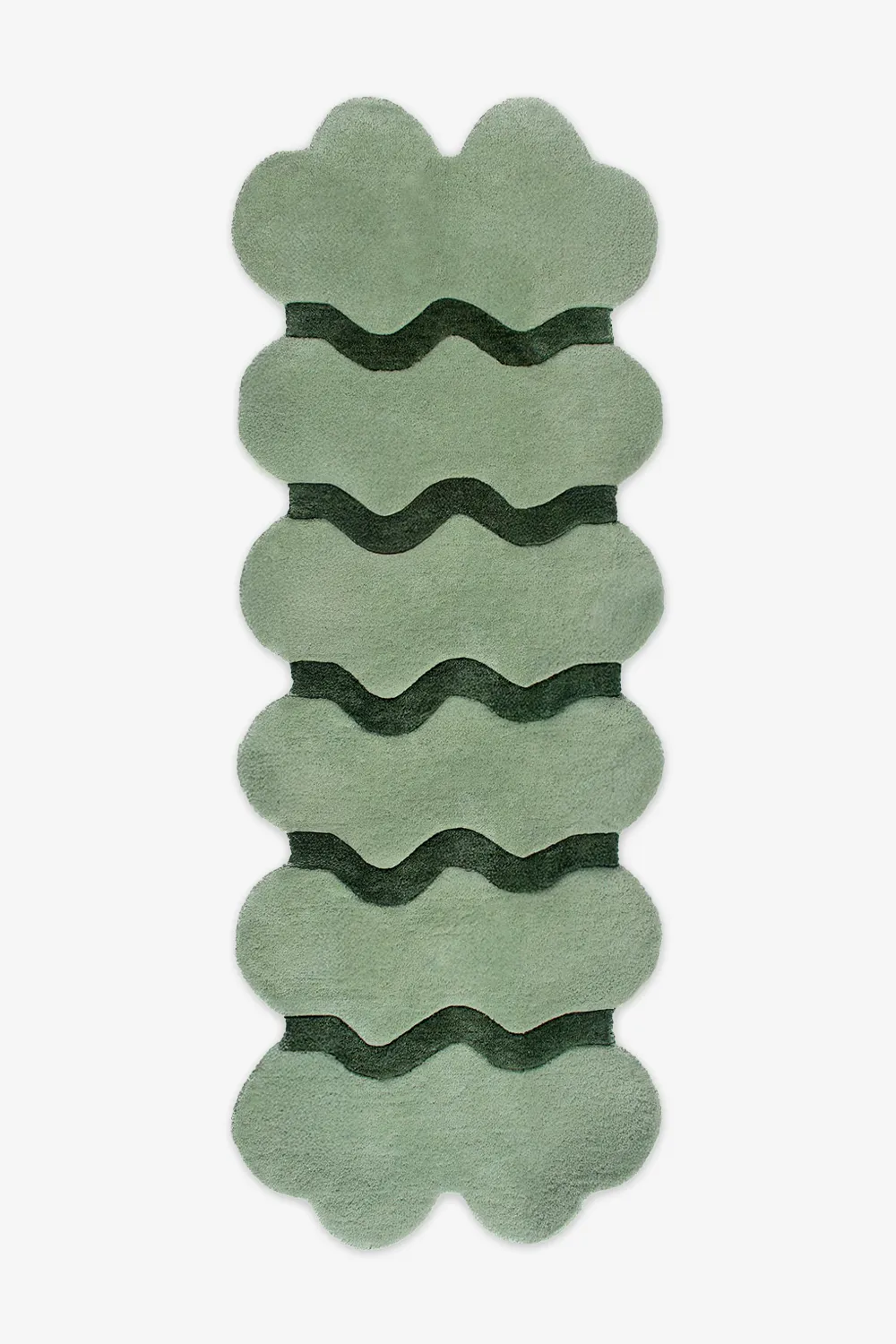Sculpted Edge Hand-Tufted Wool Runner Rug - Image 4
