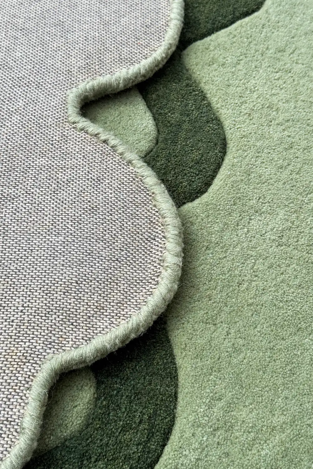 Sculpted Edge Hand-Tufted Wool Rug - Image 4