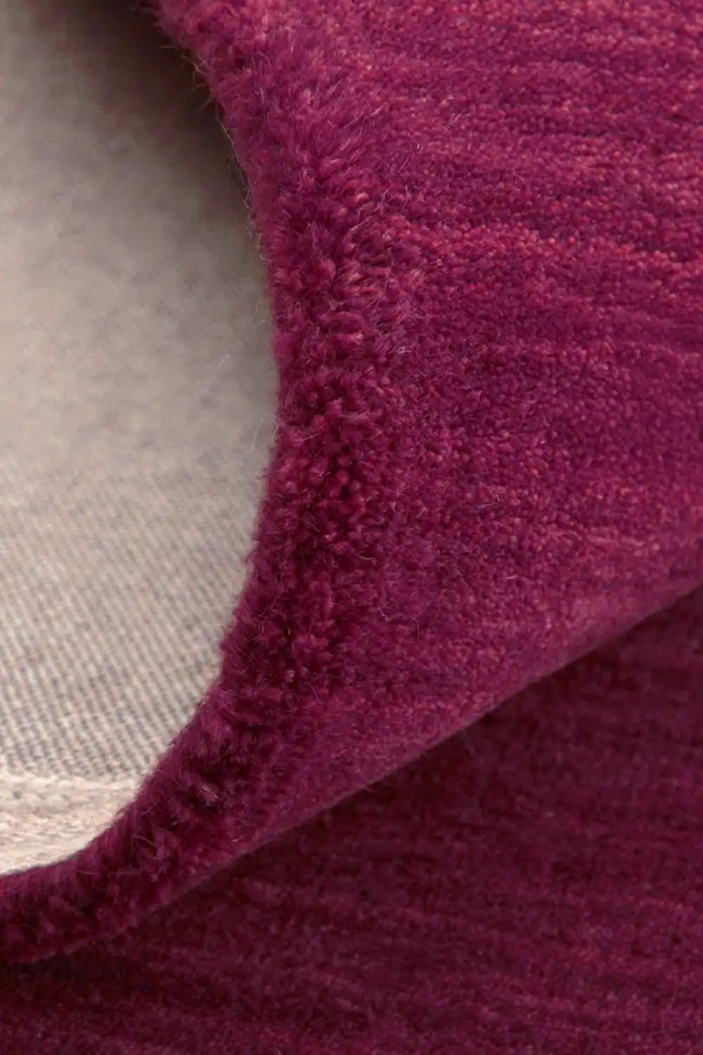 Burgundy Pink Hand-Tufted Wool Rug - Image 4