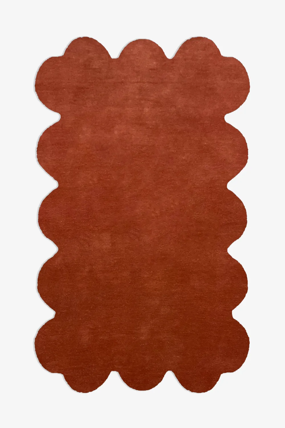 Solid Color Sculpted Edge Hand-Tufted Wool Rug - Image 4