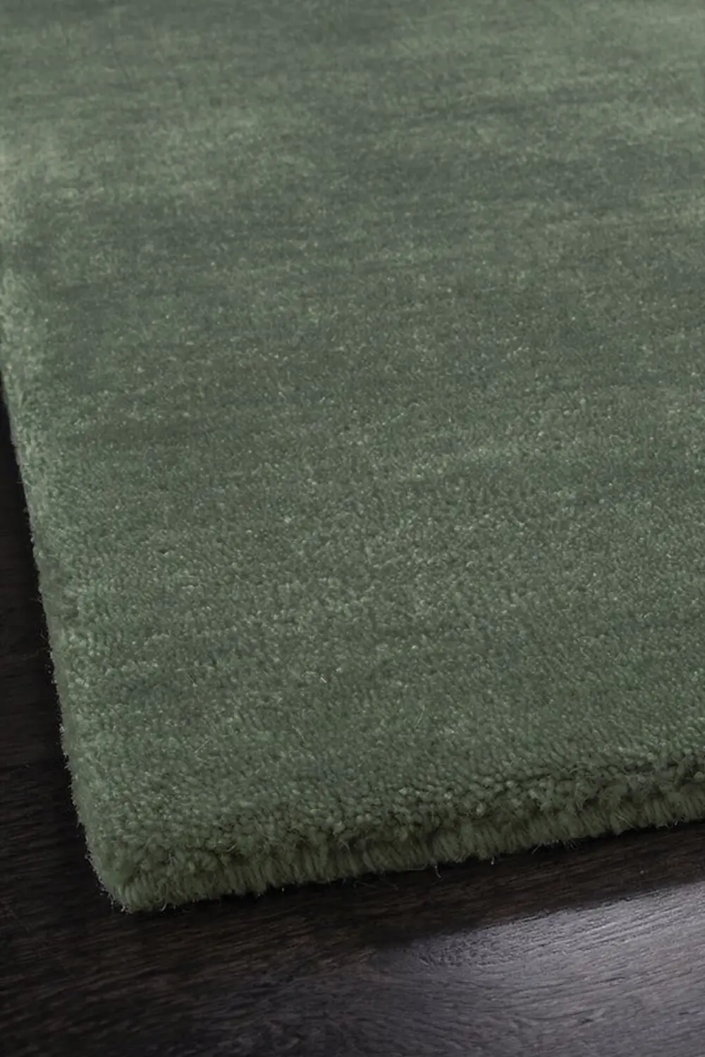 Solid Color Square Hand-Tufted New Zealand Wool Rug - Image 10