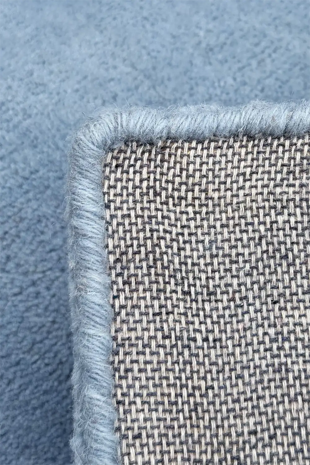 Solid Color Square Hand-Tufted New Zealand Wool Rug - Image 4