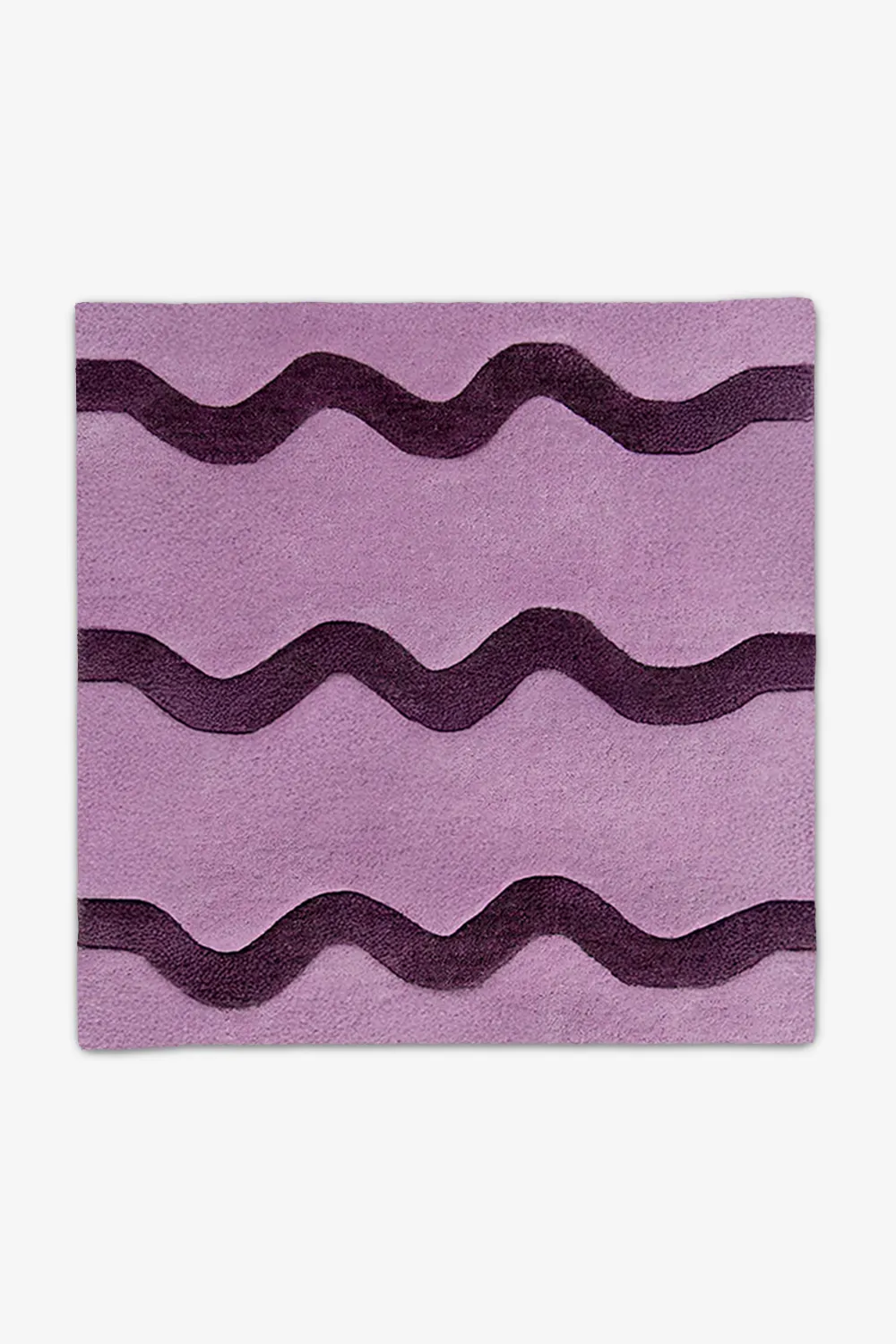 Wavy Stripe Square Hand-Tufted Wool Rug - Image 10