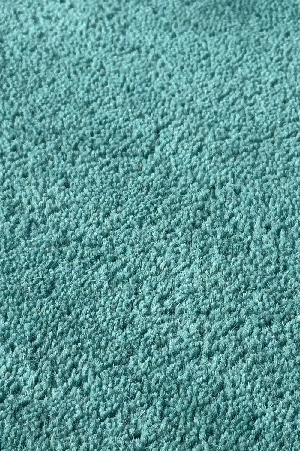 Stitched and Striped Teal Hand-Tufted Wool Rug - Image 5