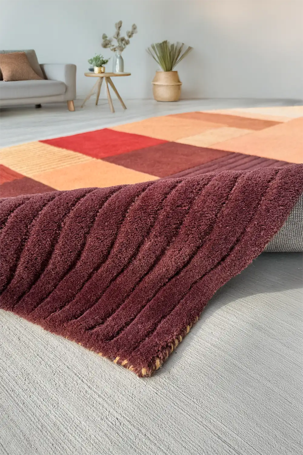 Sunset Mosaic Arch Hand-Tufted Wool Rug - Image 4
