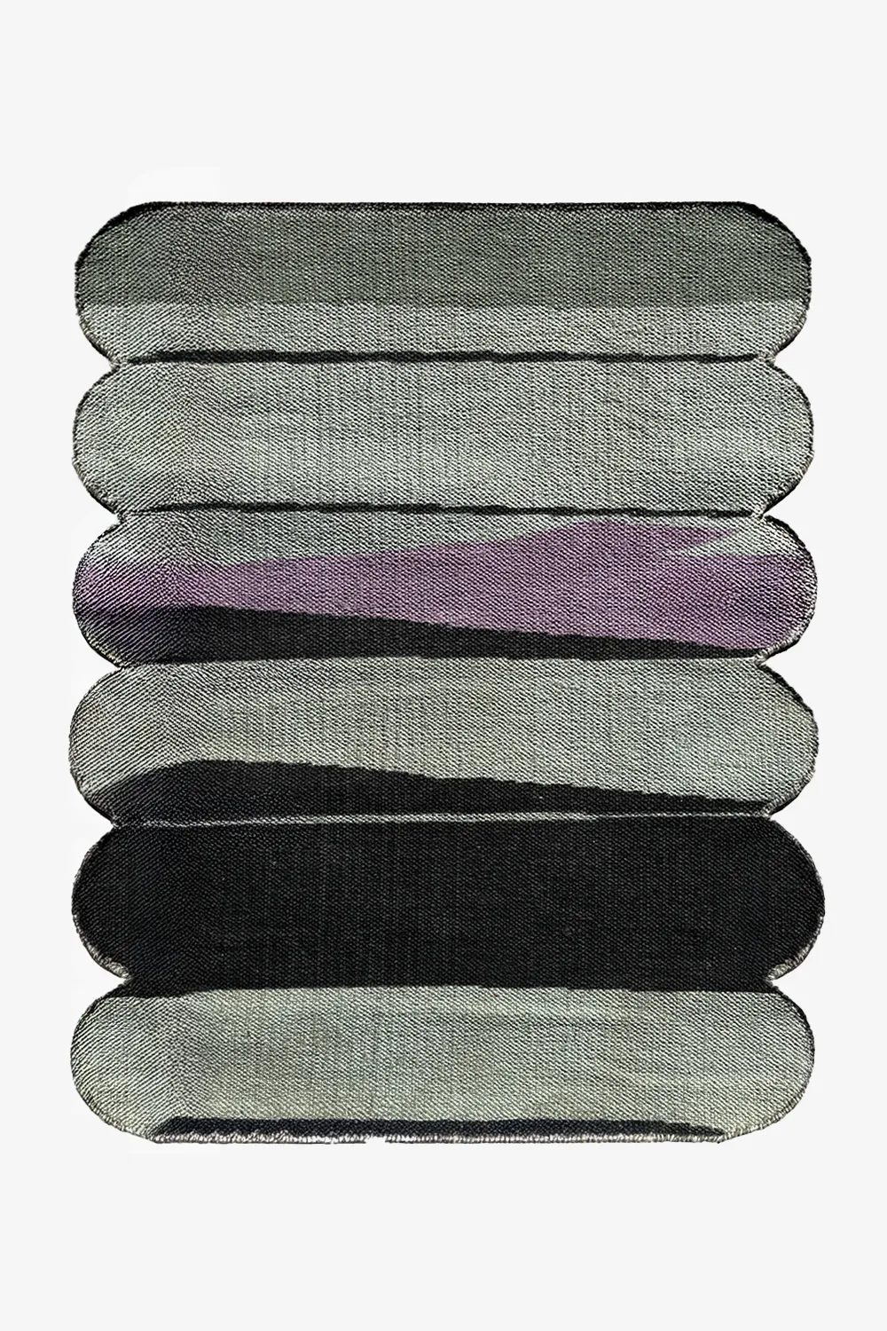 Temple Steps Scalloped Flat Woven Wool Rug