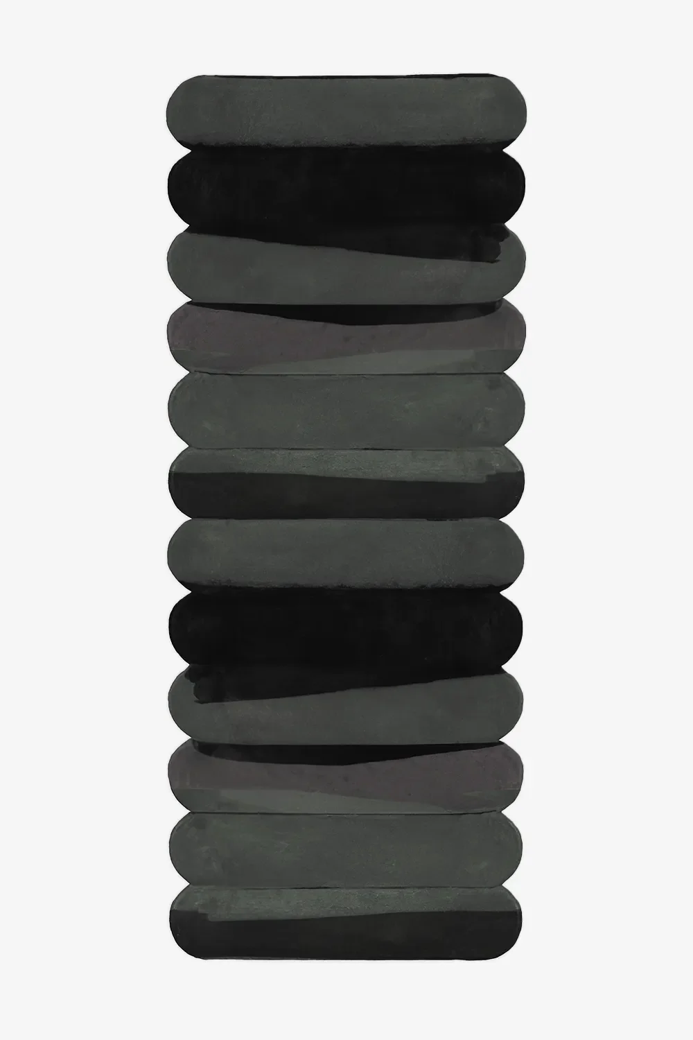 Temple Steps Scalloped Hand-Tufted Wool Runner Rug - Image 6
