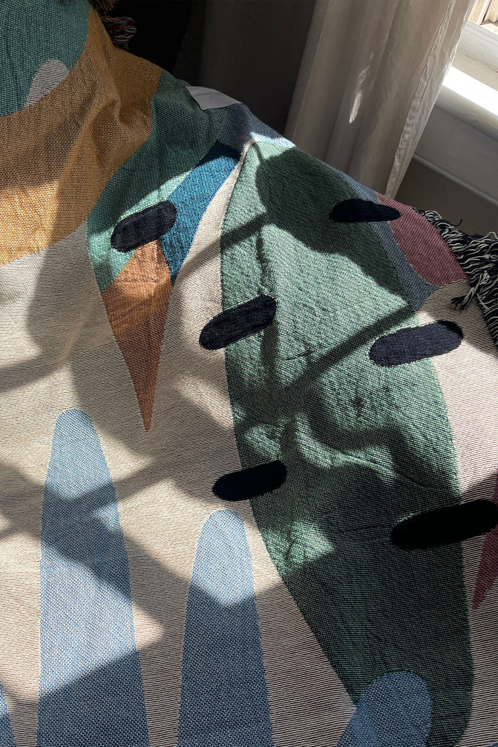 Tropical Paradise Abstract Cotton Woven Throw Blanket - Image 4