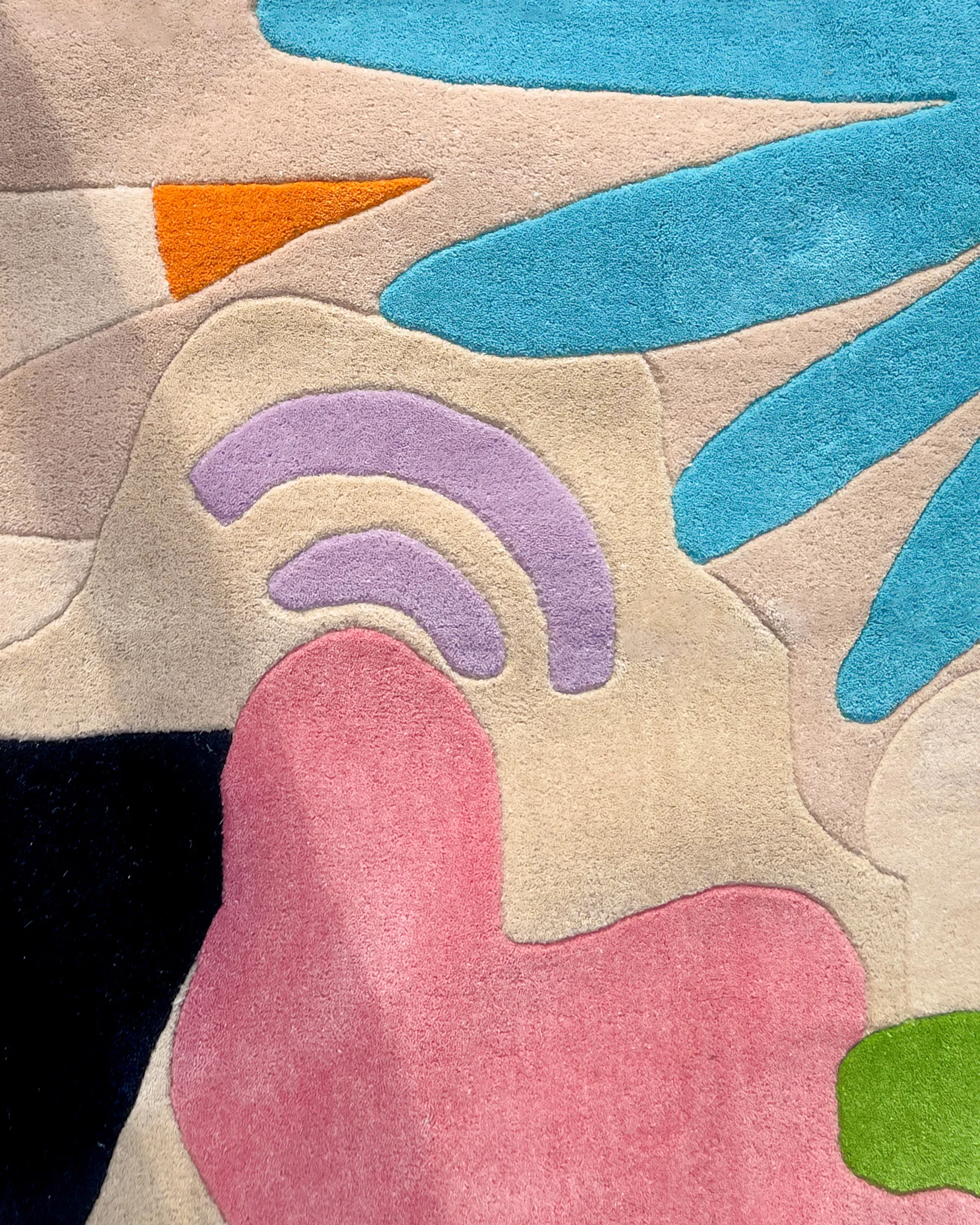 Tropical Paradise Hand-Tufted New Zealand Wool Rug - Image 3