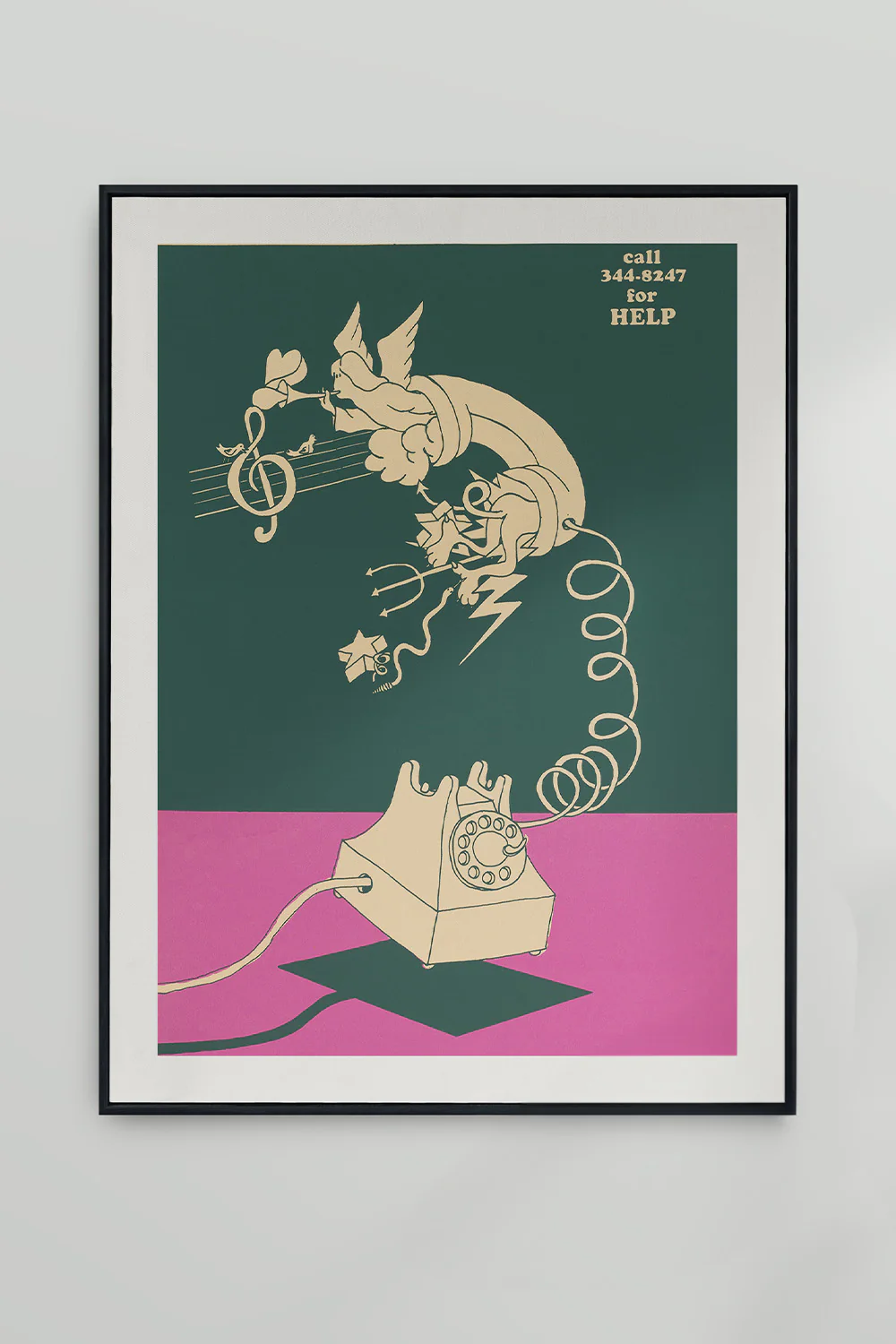 Two-Tone Rotary Phone Vintage Art Print - Image 3