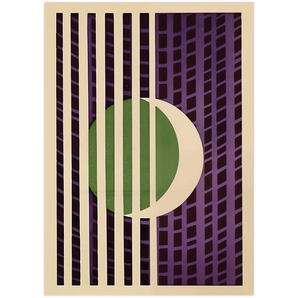 Urban Eclipse Geometric Premium Art Print - Image 3