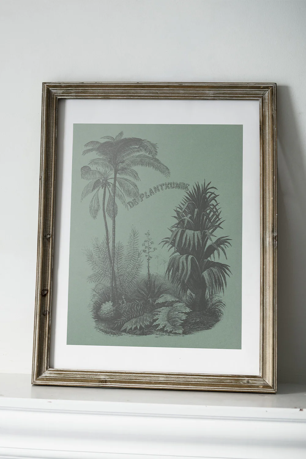 Vintage Deep Green Plant Art Print - Image 2